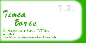 timea boris business card